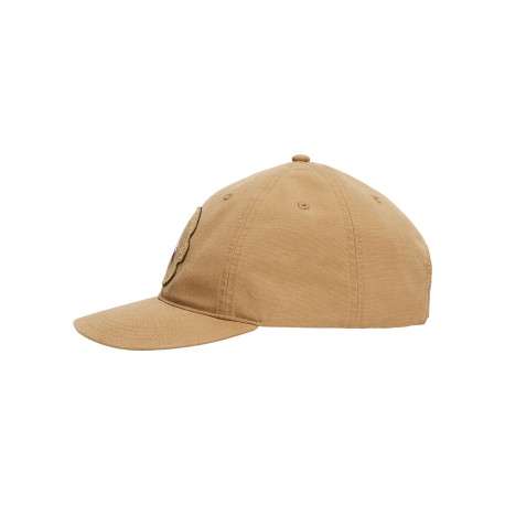 Casquette 6 pans en coton beige unie avec écusson iconique brodé - Image 2