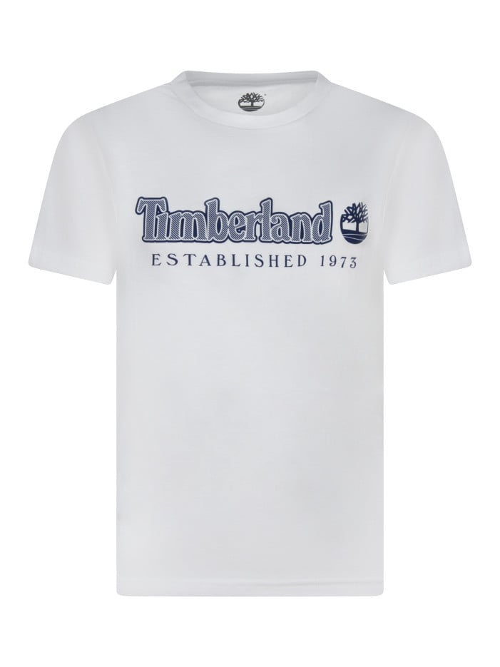 T-shirt en coton blanc uni...