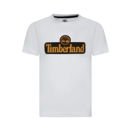 T-shirt en coton blanc uni avec une coupe droite et un col rond