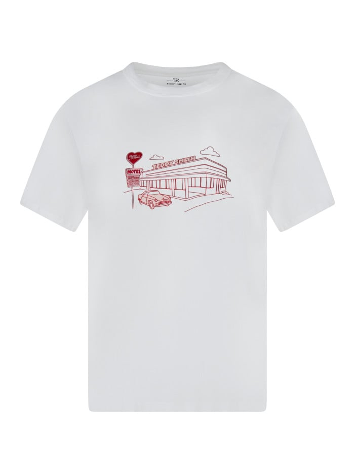 T-shirt en coton blanc...