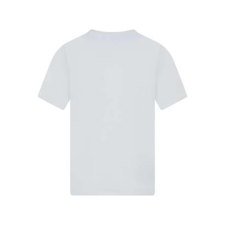 T-shirt en coton blanc imprimé avec une coupe droite et un col rond - Image 2