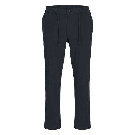 Pantalon Chino Jpstace Neo Jogger en coton mélangé marine uni à coupe droite