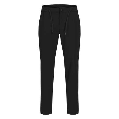 Pantalon Chino Jpstace Neo Jogger en coton mélangé noir uni à coupe droite