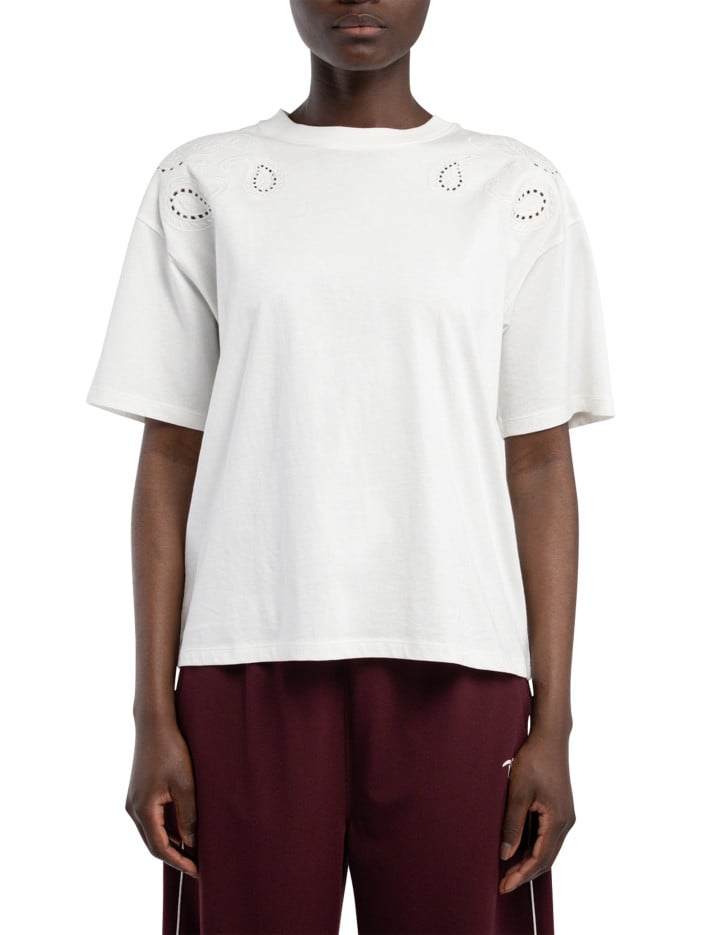 T-shirt en coton blanc uni...