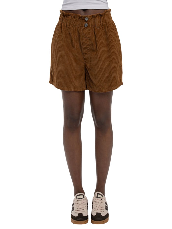 Short en coton camel en...