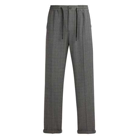 Pantalon chino gris anthracite à imprimé prince de galle et à coupe regular fit