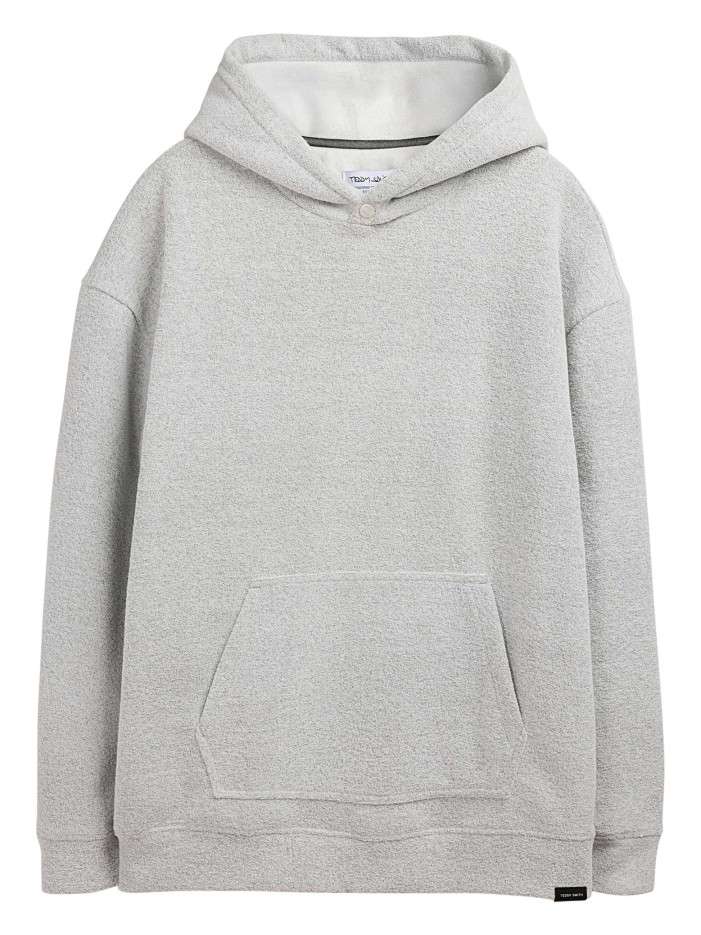 Sweat à capuche gris clair...