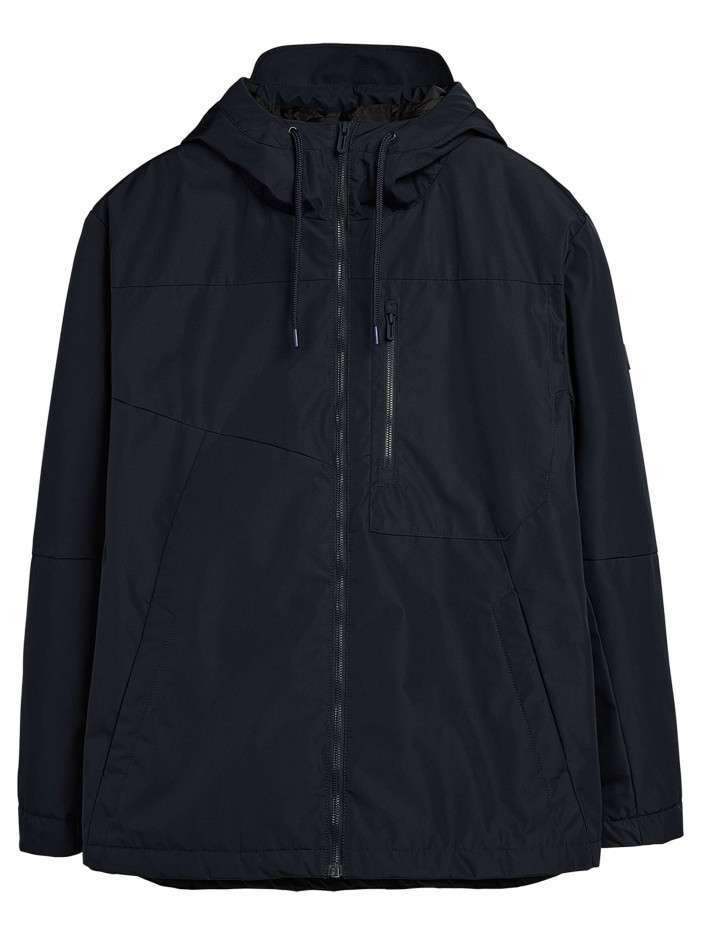 Imperméable bleu marine uni...