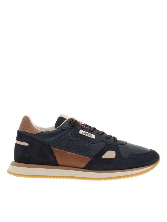 Baskets running en cuir...