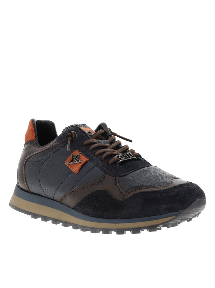 Baskets running en cuir...