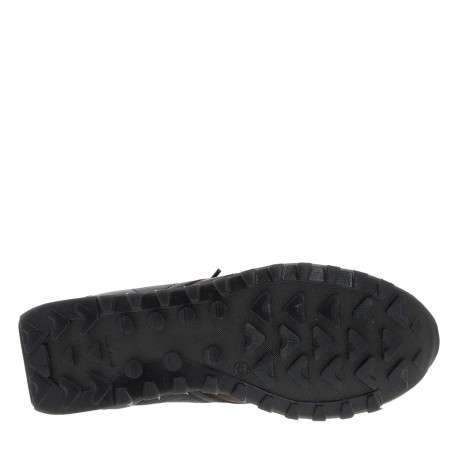 Baskets running en cuir marine avec semelle à talon plat et lacets élastiqués - Image 5