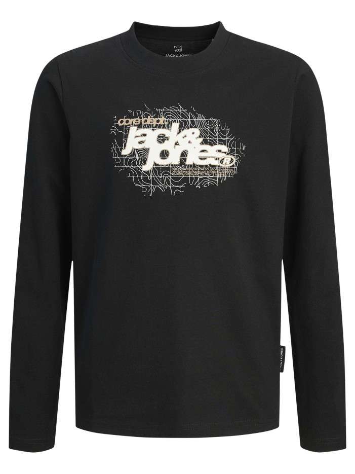 T-shirt en coton noir avec...