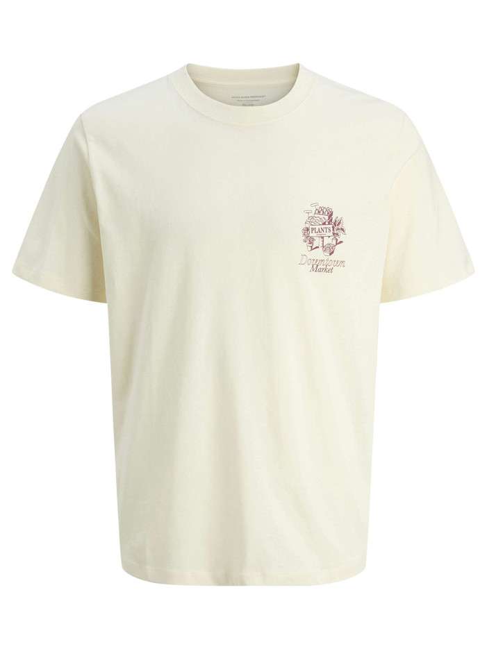 T-shirt en coton écru avec...
