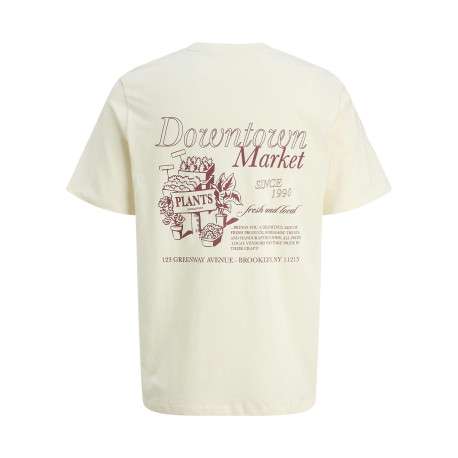 T-shirt en coton écru avec imprimé floral et une coupe droite - Image 2