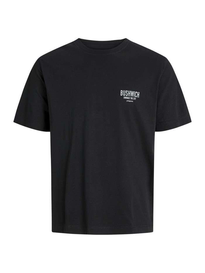 T-shirt en coton noir uni...