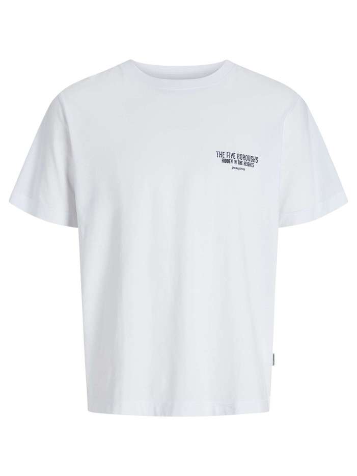 T-shirt en coton blanc uni...