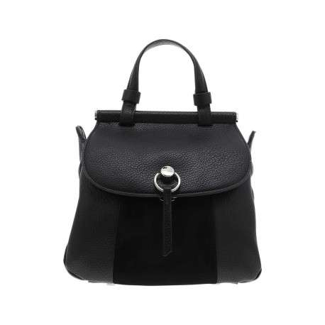Sac à dos noir uni effet grainé avec fines bretelles ajustables