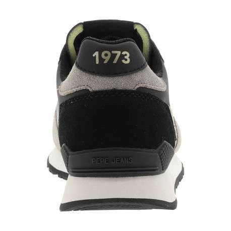 Baskets running en cuir noires avec semelle à talon plat et lacets - Image 6