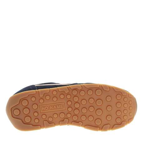 Baskets running en cuir bleu marine avec semelle à talon compensé bas et lacets - Image 5
