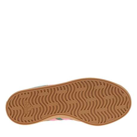 Tennis en cuir vertes motif peau de serpent avec semelle à talon plat - Image 5