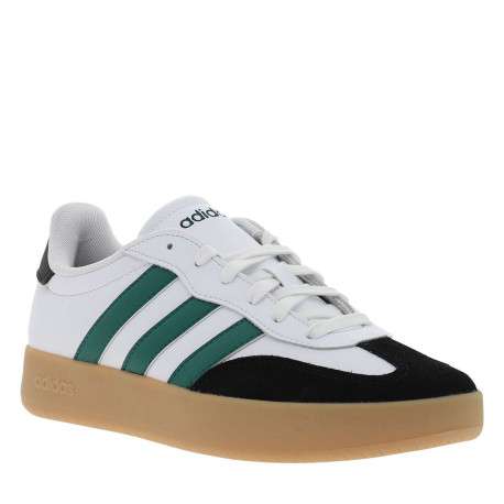 Tennis en cuir blanches avec semelle à talon plat et à lacets - Image 3