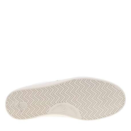 Tennis blanches avec semelle à talon plat et multiples revêtements - Image 5