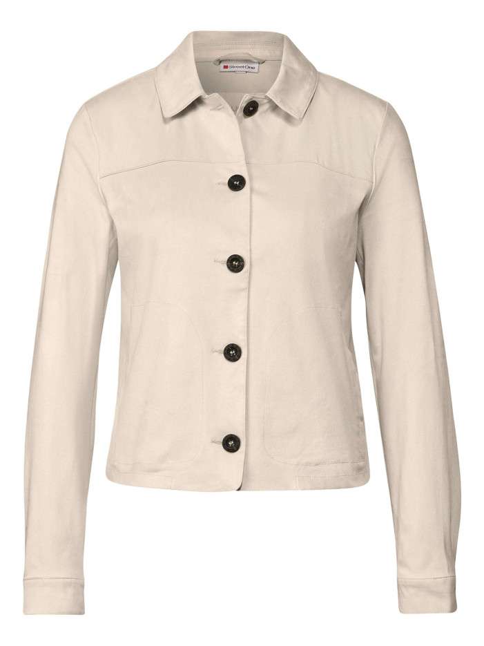 Blouson écru uni avec une...