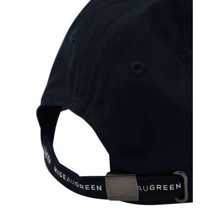 Casquette en coton biologique marine unie avec logo iconique à l'avant - Image 3