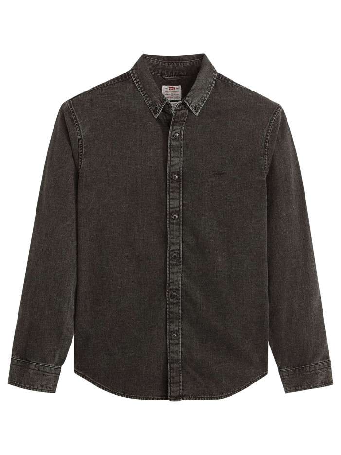Chemise en coton anthracite...