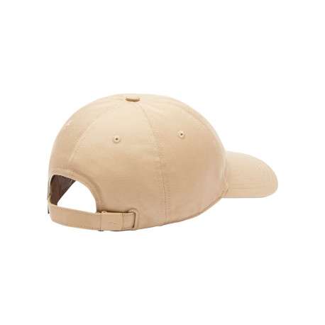 Casquette en coton beige avec logo de la marque et fermeture strapback - Image 2