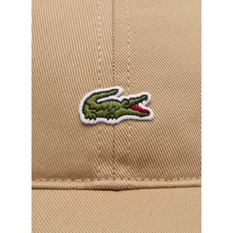Casquette en coton beige avec logo de la marque et fermeture strapback - Image 3