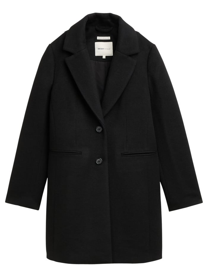 Manteau noir un avec un col...
