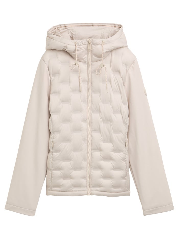 Blouson beige uni avec un...