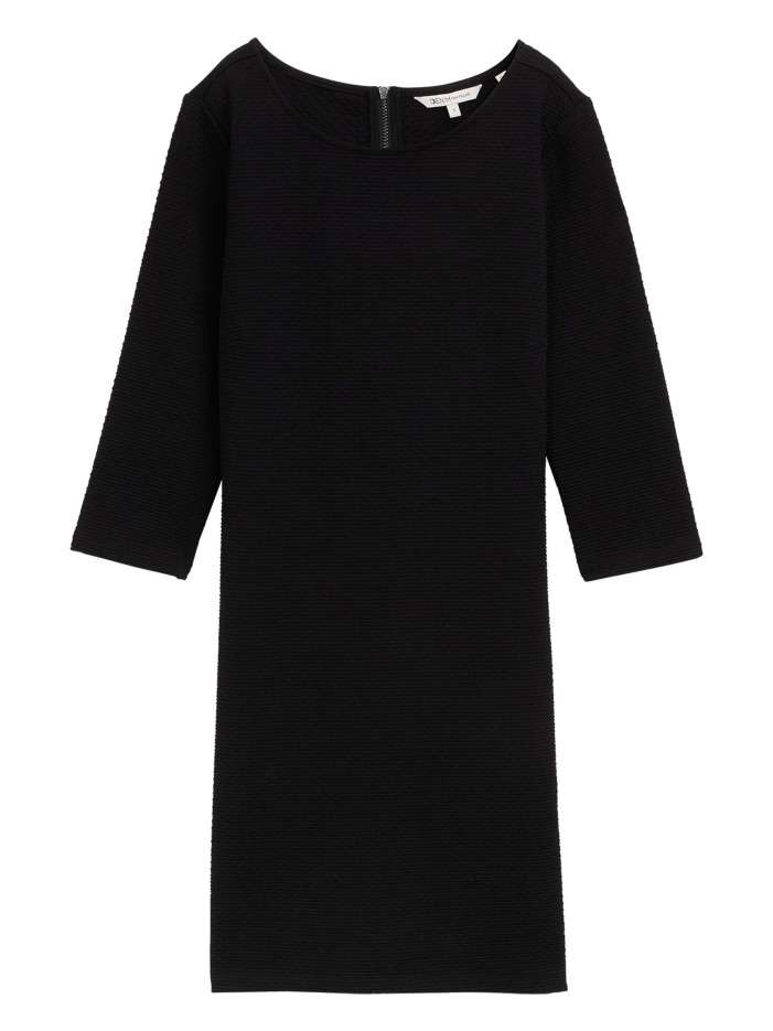 Robe courte noire unie avec...