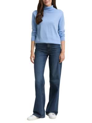 Pull Femme Col Roulé - Coton Mélangé Ultra-doux - Coupe Décontractée Et Confortable - Essentials