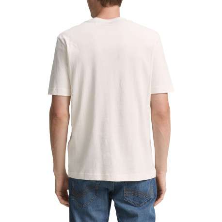 T-shirt en coton blanc avec un imprimé fantaisie et un col rond - Image 3
