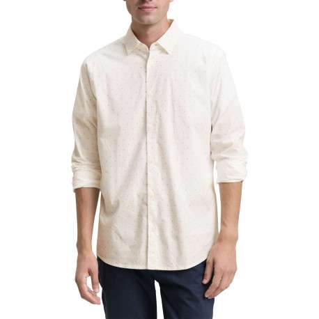 Chemise blanche en coton pourvu d'un col à rabats et d'un motif à pois - Image 2