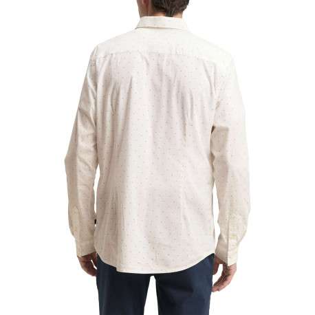 Chemise blanche en coton pourvu d'un col à rabats et d'un motif à pois - Image 3
