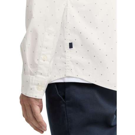 Chemise blanche en coton pourvu d'un col à rabats et d'un motif à pois - Image 4