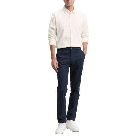 Chemise blanche en coton pourvu d'un col à rabats et d'un motif à pois - Image 5