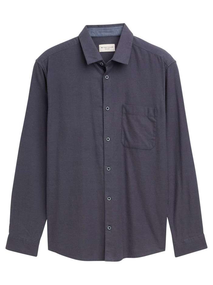 Chemise en coton grise unie...
