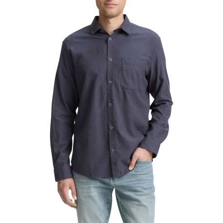 Chemise en coton grise unie pourvue d'une boutonnière à l'avant - Image 2