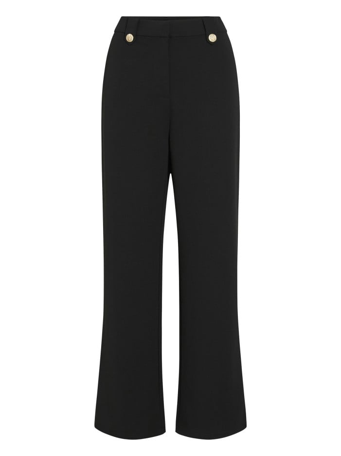 Pantalon chino noir uni...