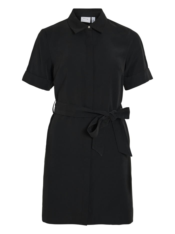 Robe courte noire unie avec...