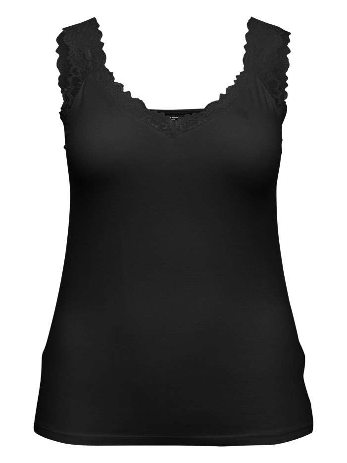 Débardeur noir uni avec une...