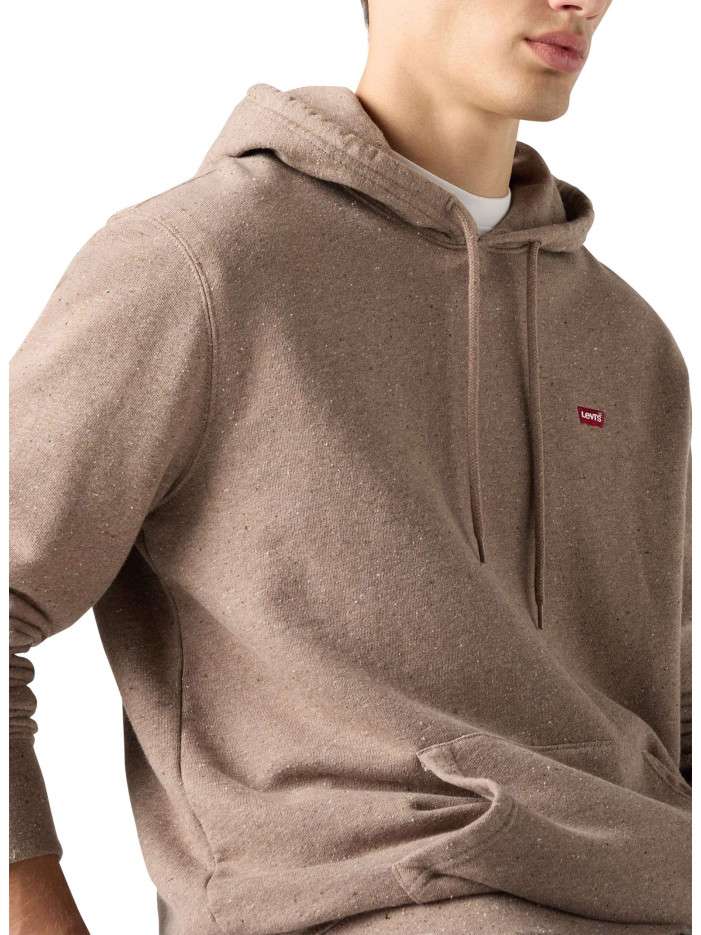 Sweat beige chiné en coton...