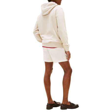 Sweat en coton écru avec un col à capuche et des manches longues - Image 3