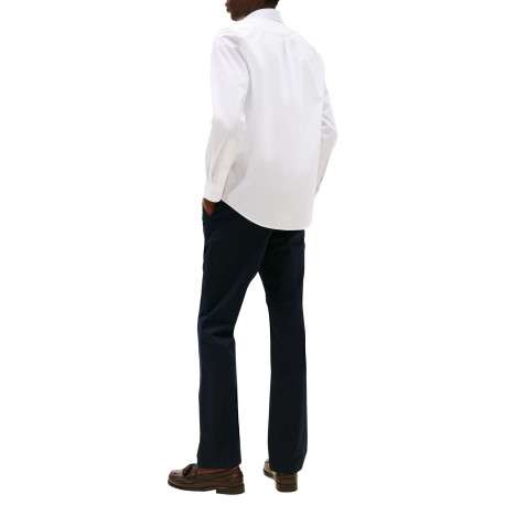 Chemise blanche fantaisie à coupe droite avec un col à rabats - Image 3