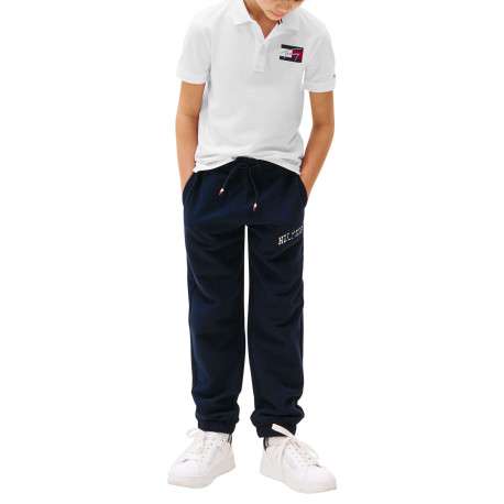 Polo coupe droite en coton blanc uni pourvu d'un col à rabats boutonné - Image 4