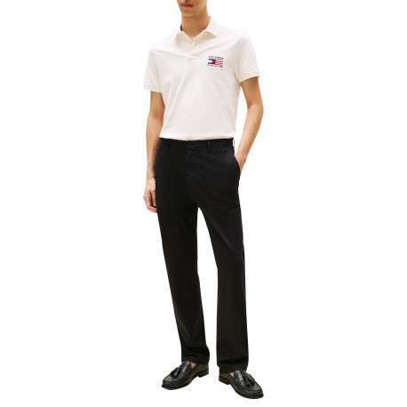 Polo en coton biologique écru avec un col à rabats boutonné - Image 4